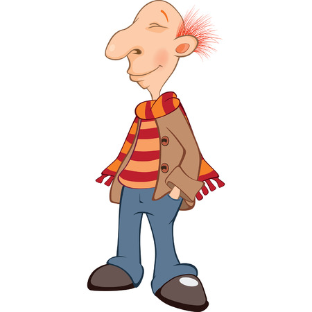 Cute Senior Cartoon Characterのイラスト素材