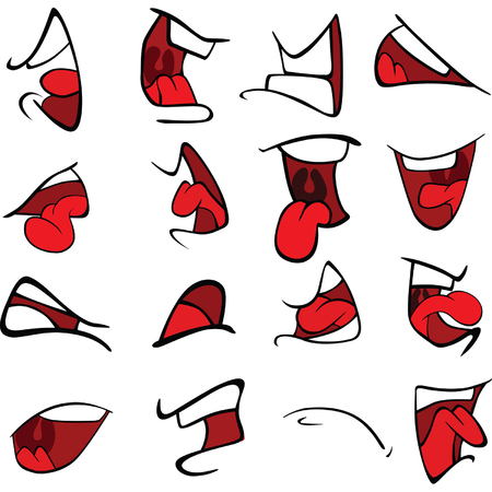 Illustration of a set of Mouthsのイラスト素材