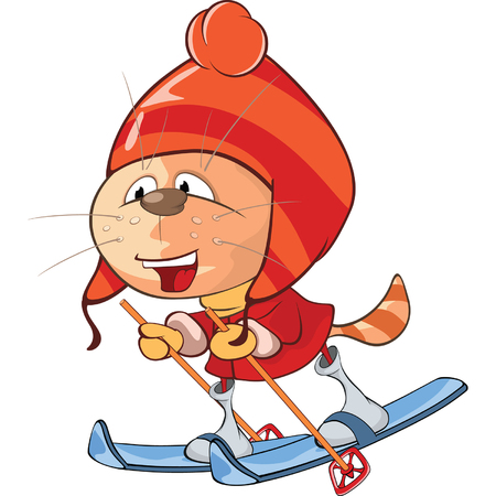 Illustration of a Cute Cat. Cartoon Characterのイラスト素材