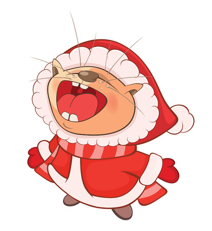 Illustration of a Cute Cat. Cartoon Characterのイラスト素材