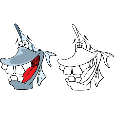 Deep-Water Fish Coloring bookのイラスト素材