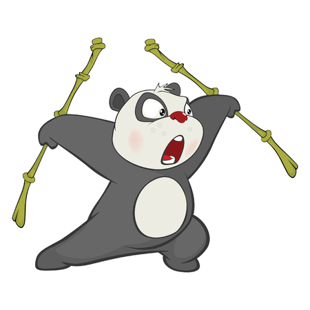Illustration of a Cute Panda. Cartoon Characterのイラスト素材