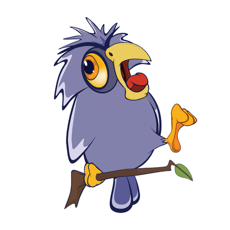 Illustration of a Cute Owl. Cartoon Characterのイラスト素材