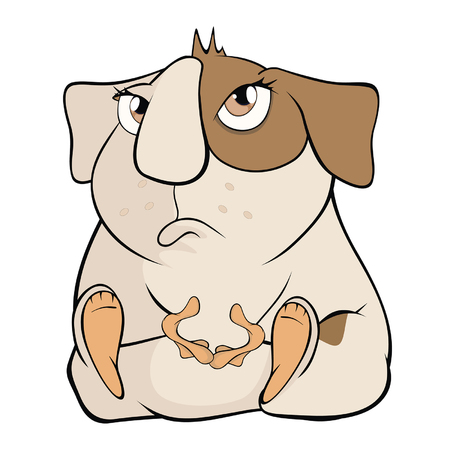 Illustration of a Funny Brown Guinea Pig. Cartoon Characterのイラスト素材