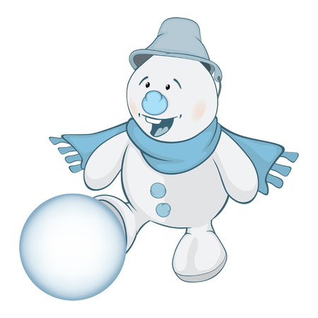 Illustration of Cute Snowmanのイラスト素材