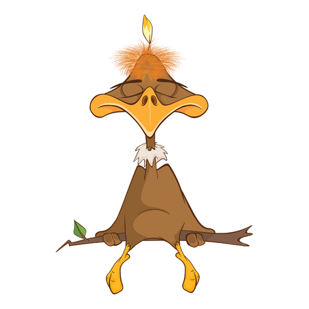 Illustration of a Cute American Condor Cartoon Characterのイラスト素材