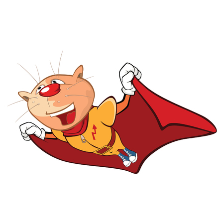 Illustration of a Cute Cat. Cartoon Characterのイラスト素材
