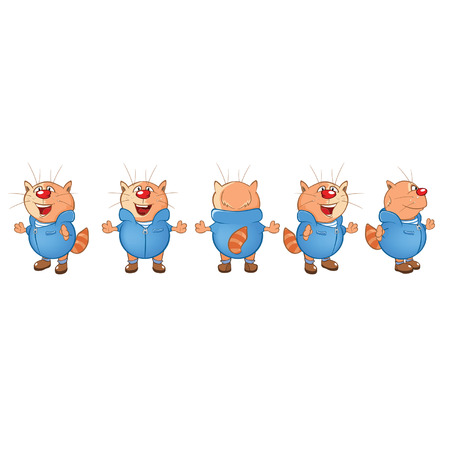 Cartoon Characters Cat for you Design and Computer Game. Storyboardのイラスト素材