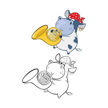 Vector Illustration of Design and Computer Game. Coloring Book Outline Setのイラスト素材
