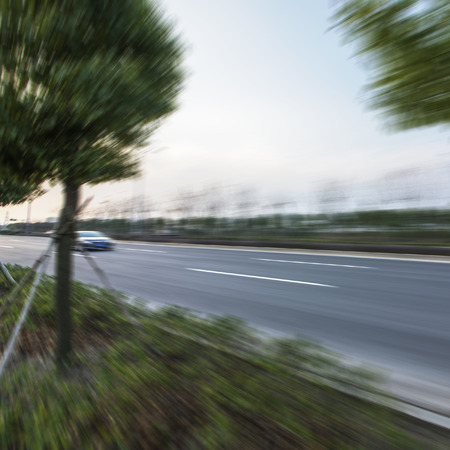 rural highway road in speed mode