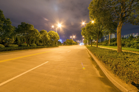 Night city roadの写真素材