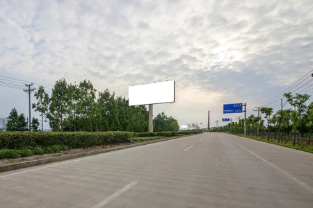 Highway billboardsの写真素材