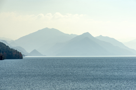 Lake mountain sceneryの写真素材