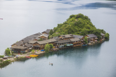Yunnan Lugu Lake sceneryのeditorial素材
