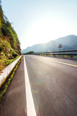 Winding road backgroundの写真素材