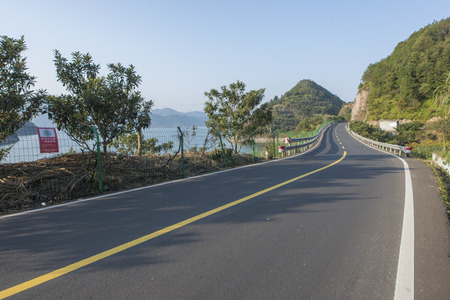 Winding road backgroundのeditorial素材