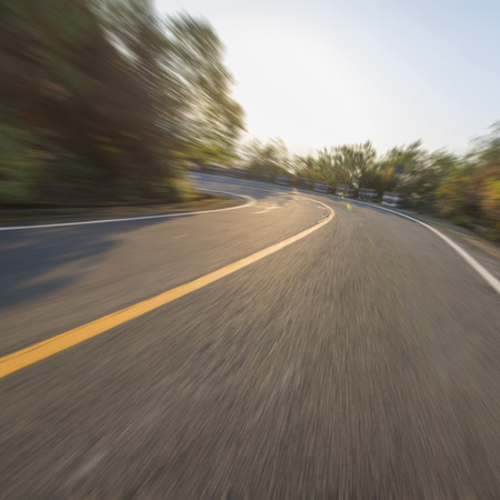 Winding road backgroundの写真素材