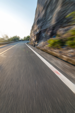 Winding road backgroundの写真素材