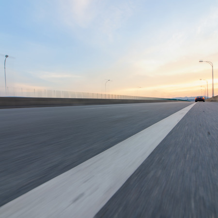 Highway sunset scenery
