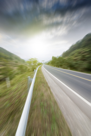 Sunset rural highway roadの写真素材