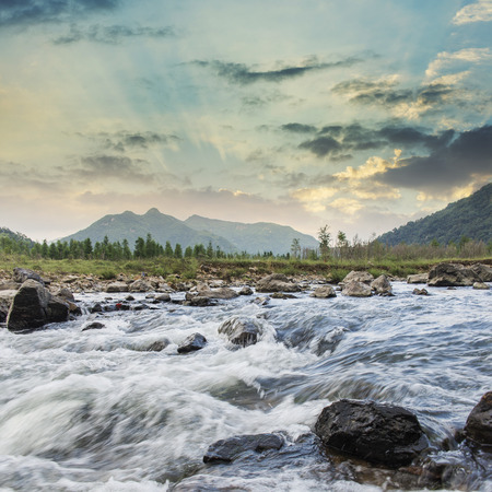 Flowing Riverの写真素材