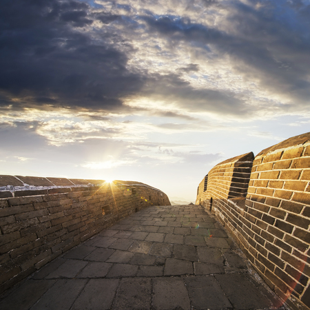 Majestic Great Wall of Chinaの写真素材