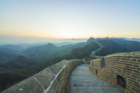 Majestic Great Wall of Chinaの写真素材