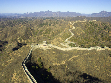 Majestic Great Wall of Chinaの写真素材