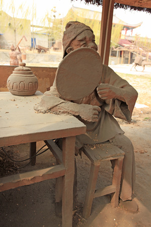 China clay sculpture, the craft is exquisiteの写真素材