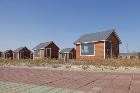 The cabin of the sea, for tourists to have a restのeditorial素材