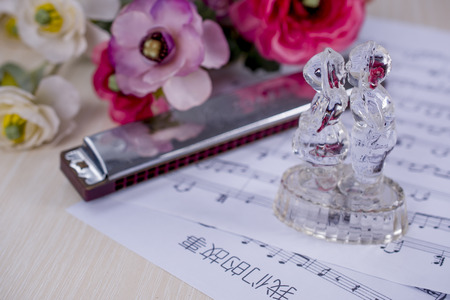 Valentine's day gift - love crystal doll.の写真素材