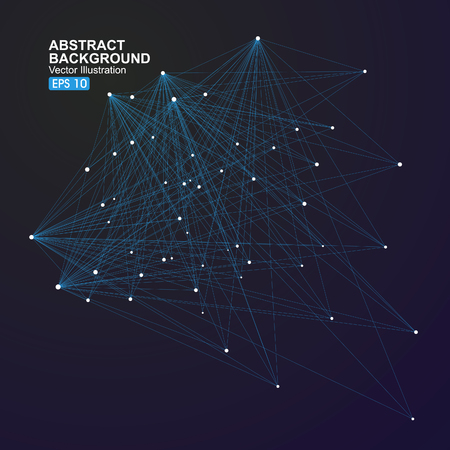 abstract background with dots and linesのイラスト素材