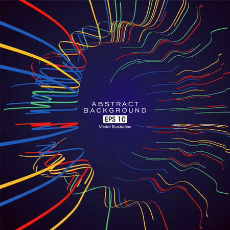 Colourful curve line abstract background.のイラスト素材