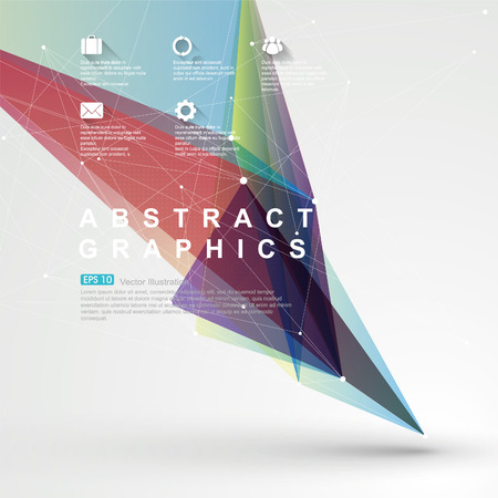Point, line, surface composition of abstract graphics, Vector background.のイラスト素材