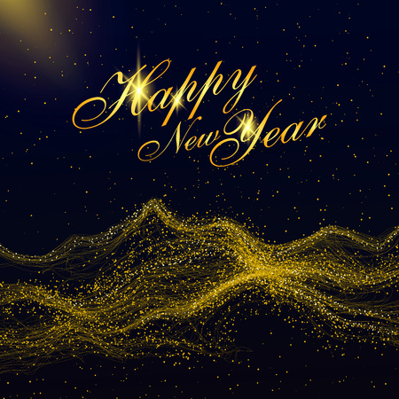 Particles of gold mountains, can be used as the background of the New Year.のイラスト素材