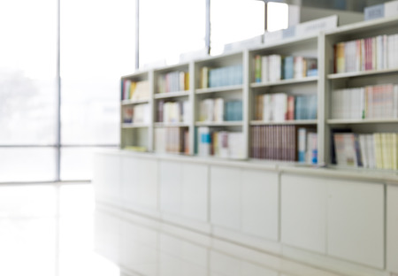 Bookshelf, knowledge ocean, abstract background.