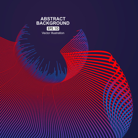 Curve composition have a sense of perspective background.のイラスト素材