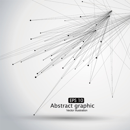 Dot and line consisting of abstract graphics.のイラスト素材