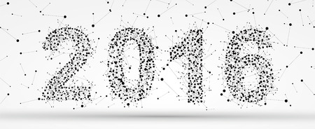"2016" font design.のイラスト素材