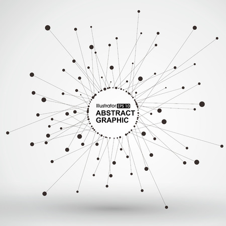 Dot and line consisting of abstract background.のイラスト素材