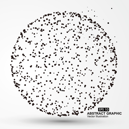 Point and curve constructed the technological sense abstract illustration.のイラスト素材