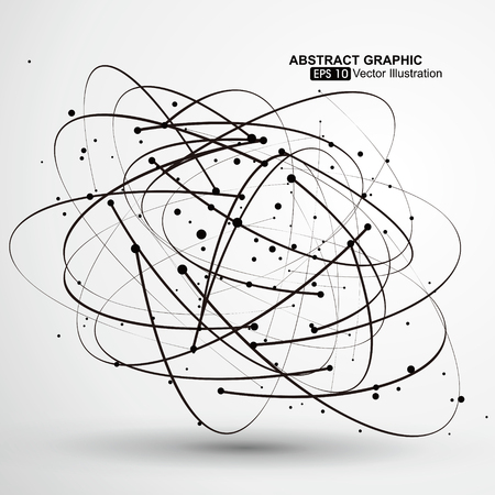 Point and curve consisting of a abstract graphic, sense of future technology.のイラスト素材