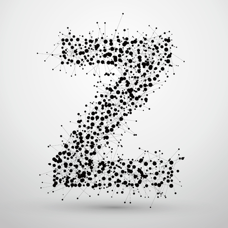 Letter points and lines formed,The letters Z.のイラスト素材
