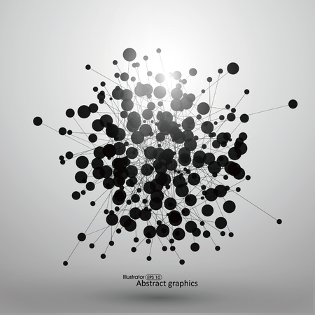 Dot and line consisting of abstract background.のイラスト素材