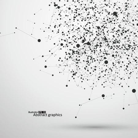Dot and line consisting of abstract background.のイラスト素材