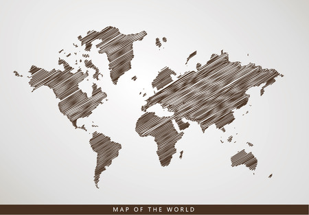 Word Map,Hand-painted styleのイラスト素材