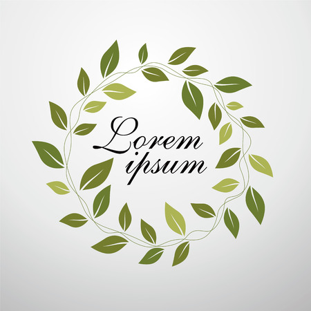Beautiful greeting card with floral wreath. can be used as creating card, invitation card for wedding,birthday and other holiday and cute background.のイラスト素材