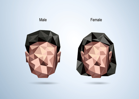 Male and female avatar Iconのイラスト素材