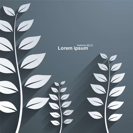 Abstract composition of tree leavesのイラスト素材