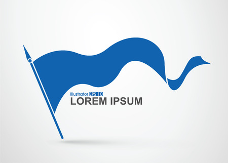 Waving flagのイラスト素材